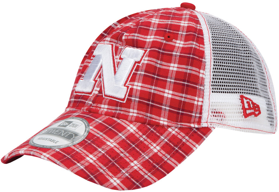 N ERA RED PLAID SNAPBACK HAT