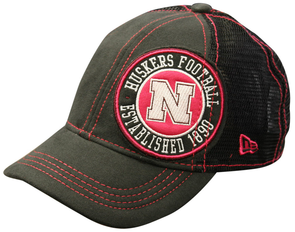 N ERA W. GREY/PINK CIRCLE LOGO HAT