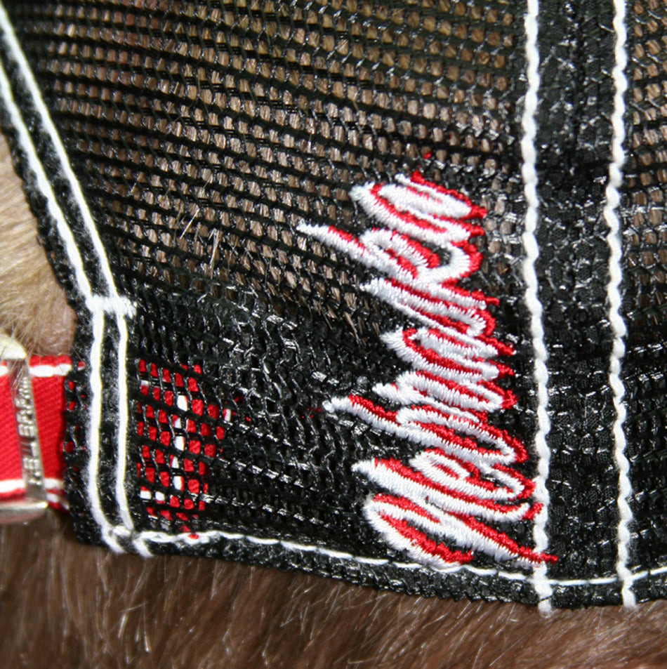 N ERA W. RED/BLK DISTRESSED WHITE N HAT