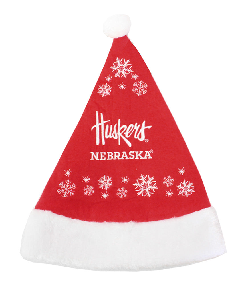 Nebraska Snowflake Santa Hat