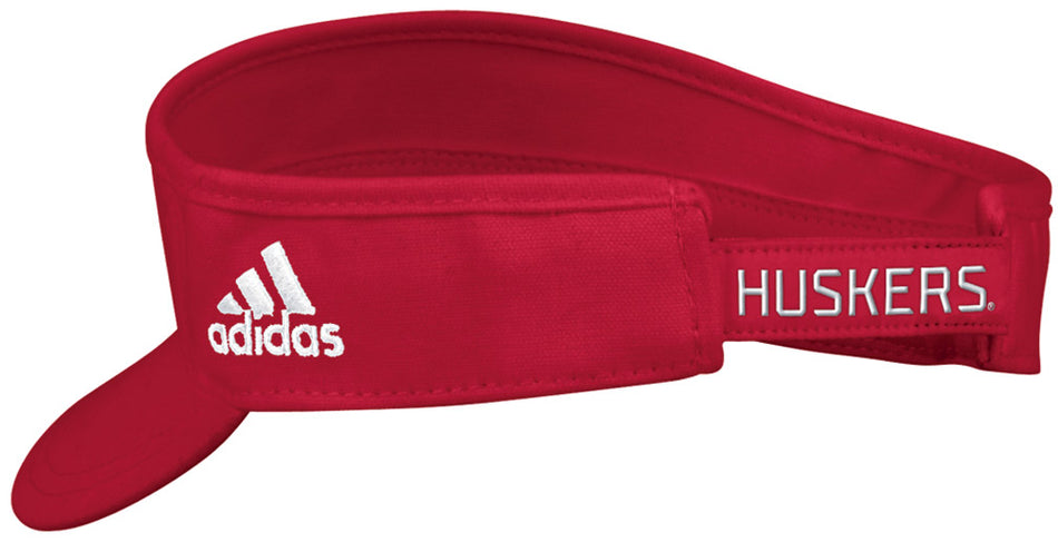 Red Adidas Nebraska Huskers Visor