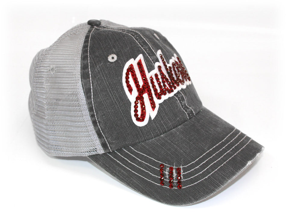 Jeweled Husker Grey Trucker Hat