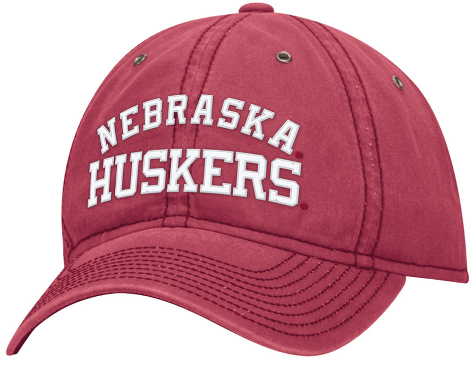 Adidas Nebraska Huskers Faded Adjustable Slouch