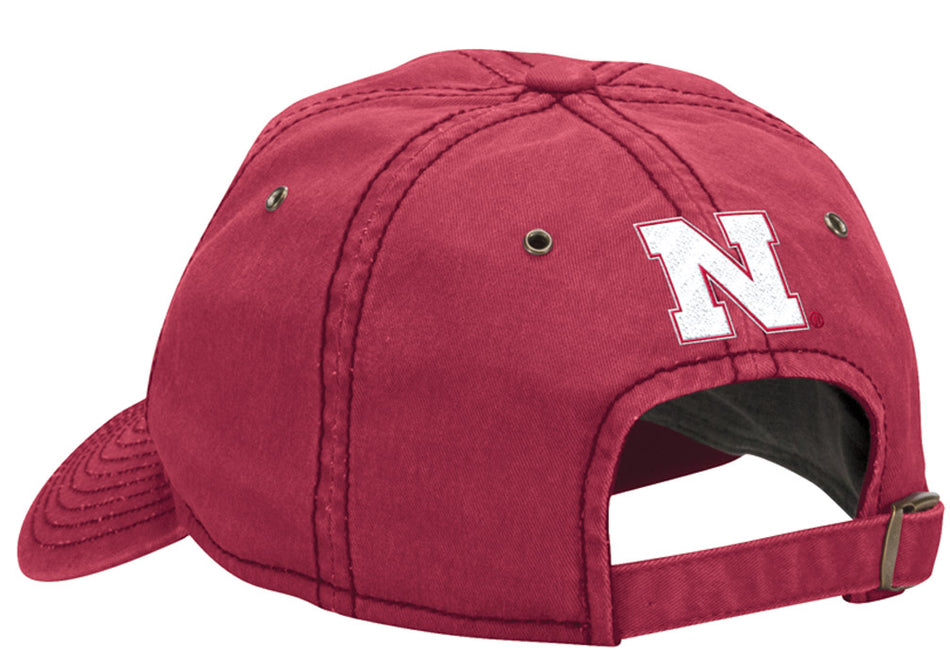 Adidas Nebraska Huskers Faded Adjustable Slouch
