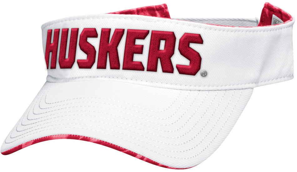 Huskers Embroidered Visor - White