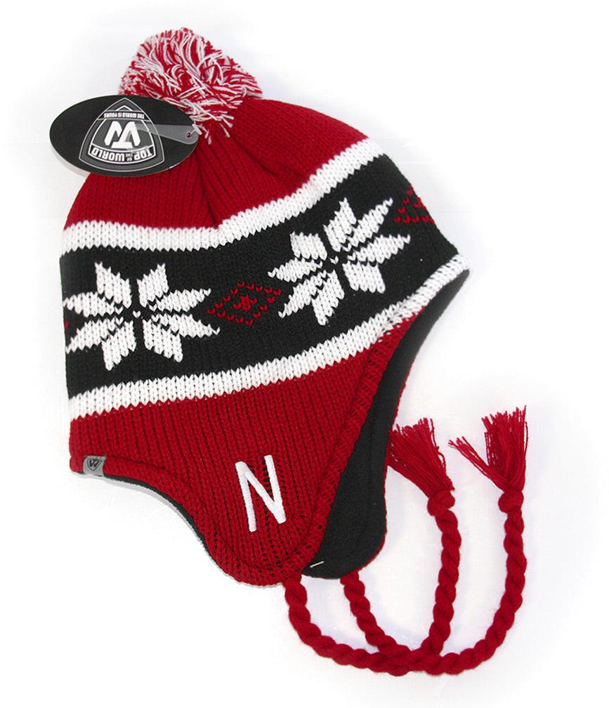 Huskers Snowflake Tassled Pom