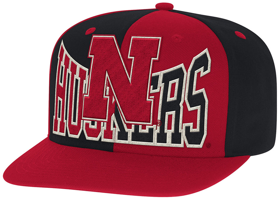 Adidas N Huskers Pinwheel Flat Brim Cap