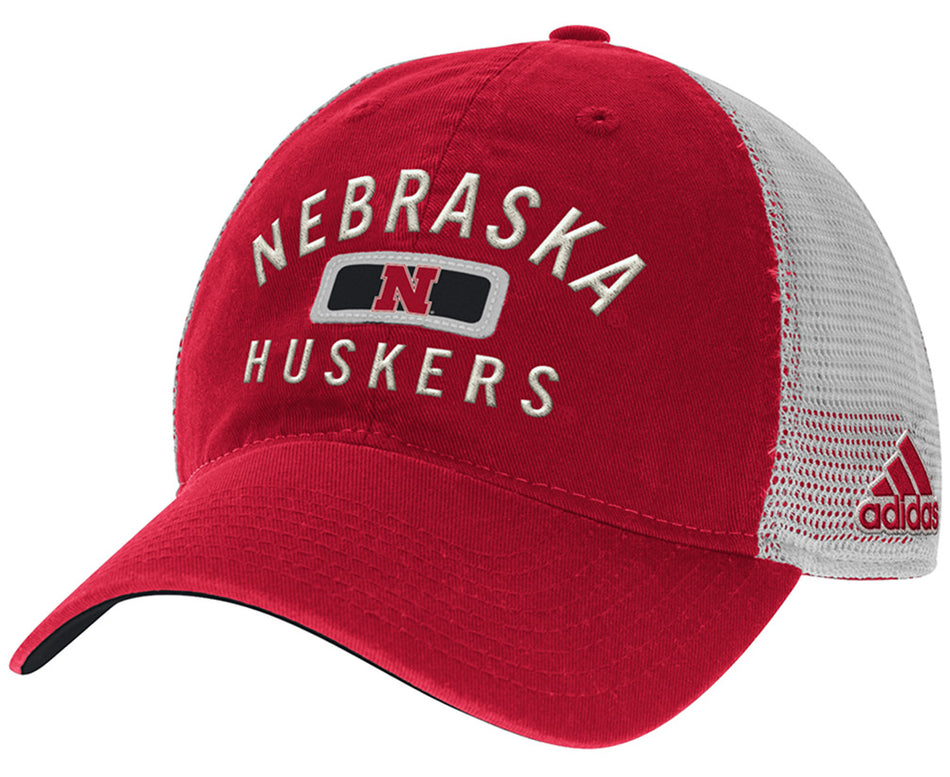 Adidas Nebraska Huskers Red N White Slouch Hat