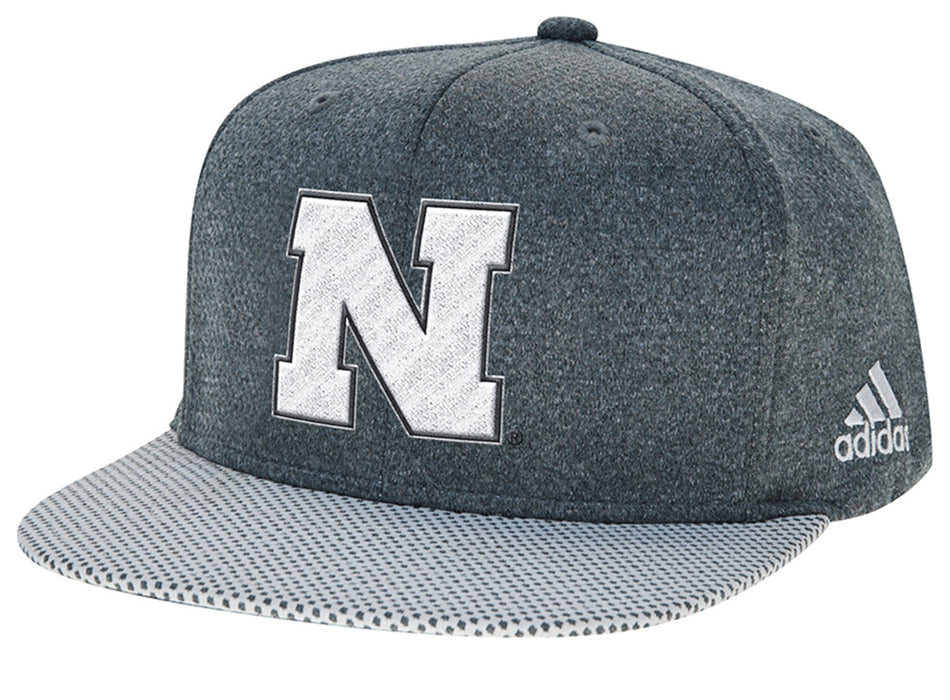 Adidas Nebraska N Gray Tonal Flat Brim Cap
