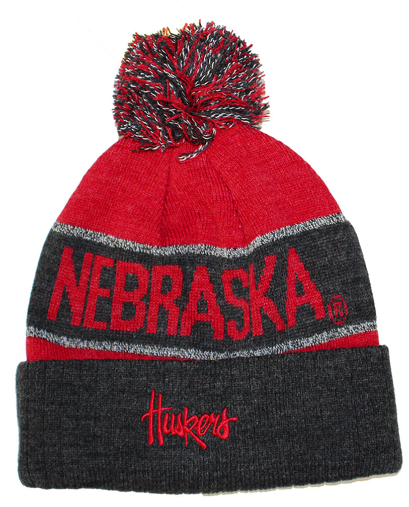 Nebraska Huskers Ladies Pom Knit Hat
