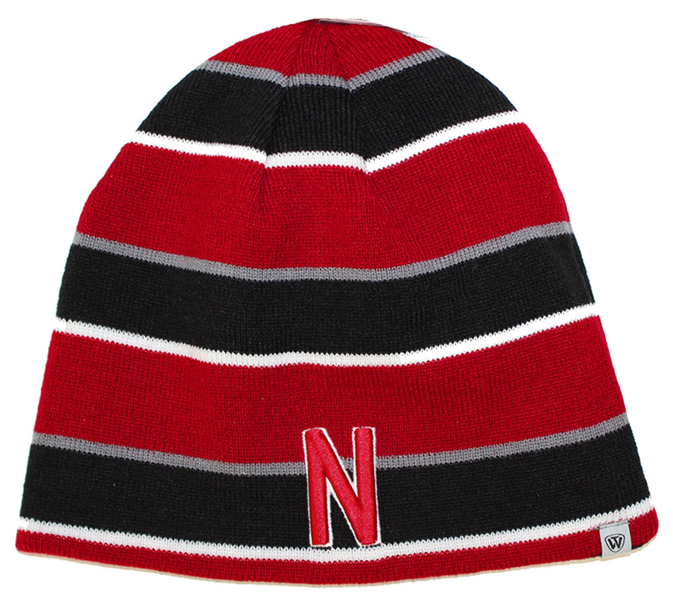 Nebraska Reversible Knit Noggin Topper