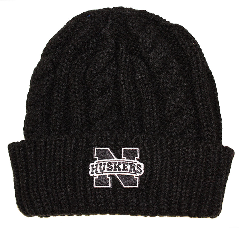 Nebraska Cable Knit Empire Cuffed Lid