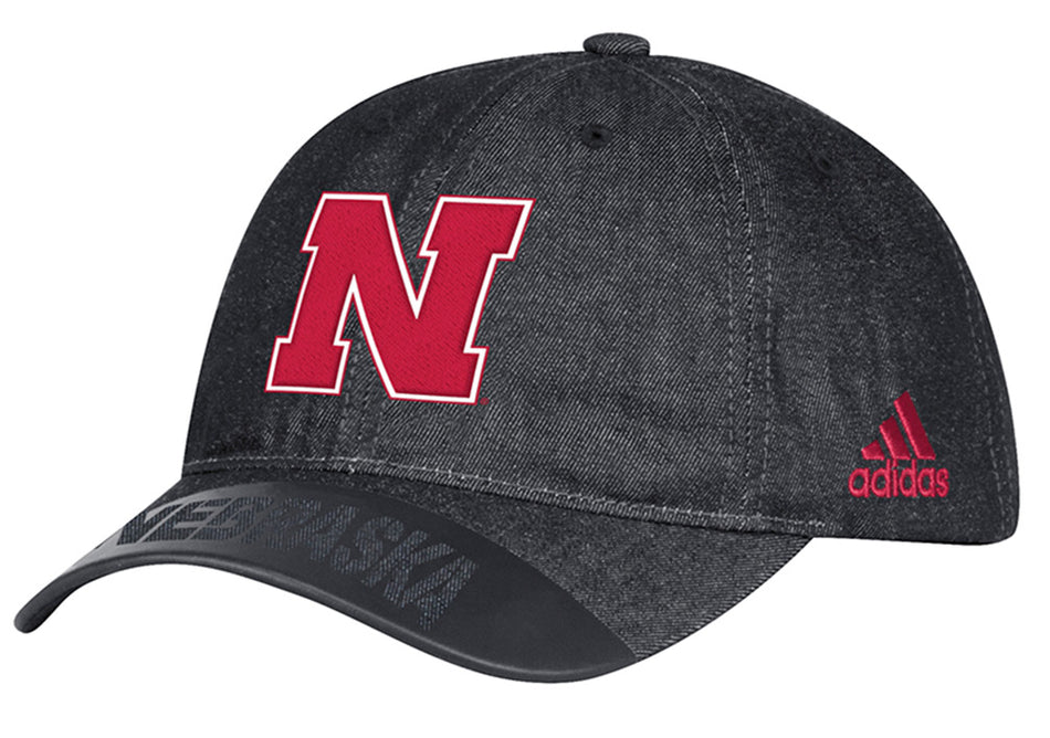 Adidas Husker Player Slouch Black Hat