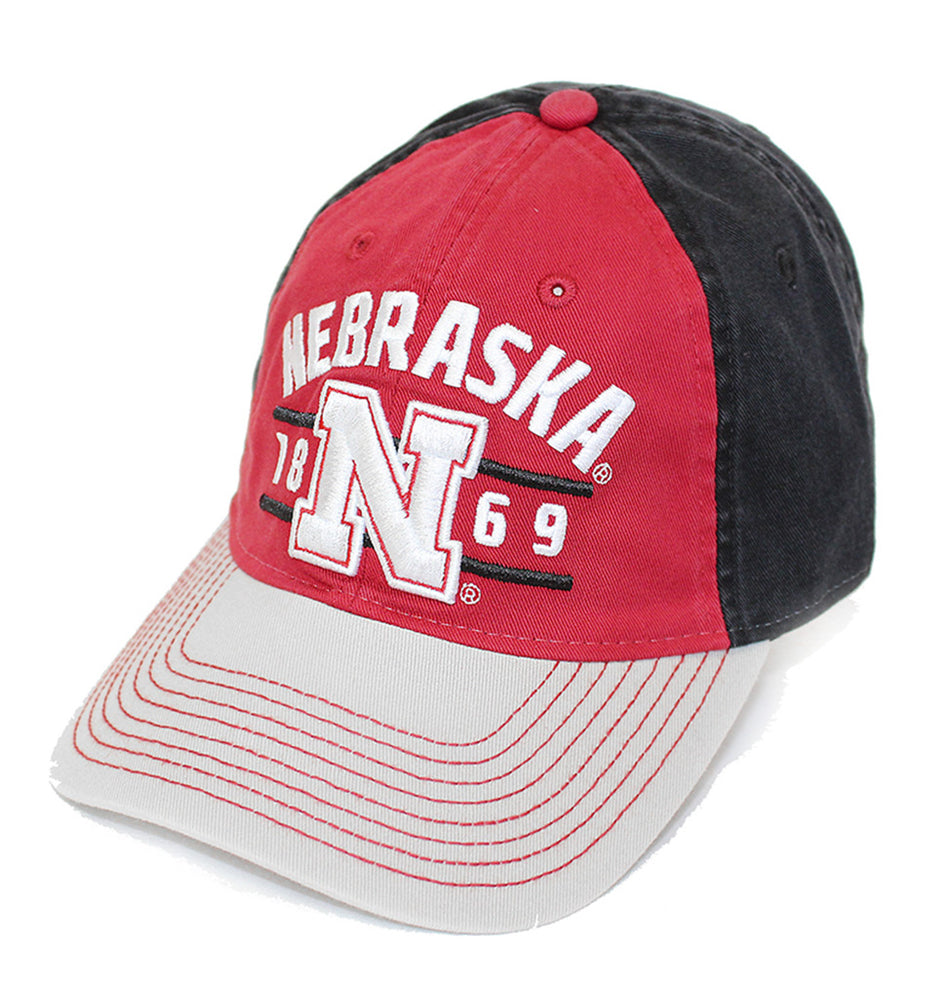 Adidas Nebraska Slouch Three Tone Hat