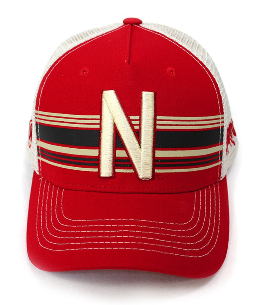 Red Mesh Stripe Sunrise TOW Hat