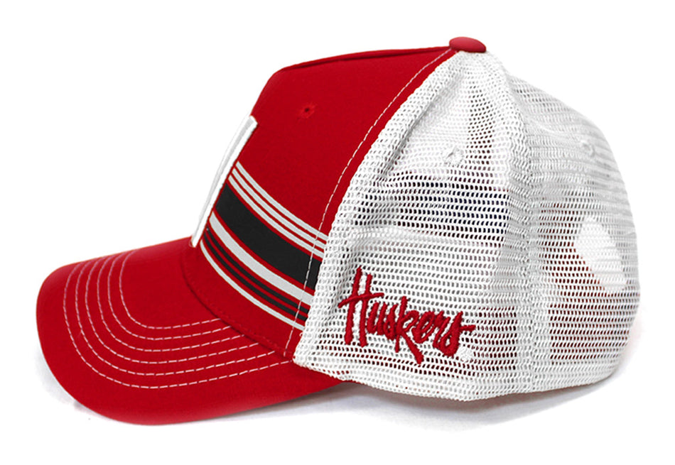 Red Mesh Stripe Sunrise TOW Hat