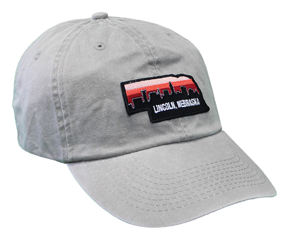 Stone Washed Lincoln Nebraska Patch Dad Hat