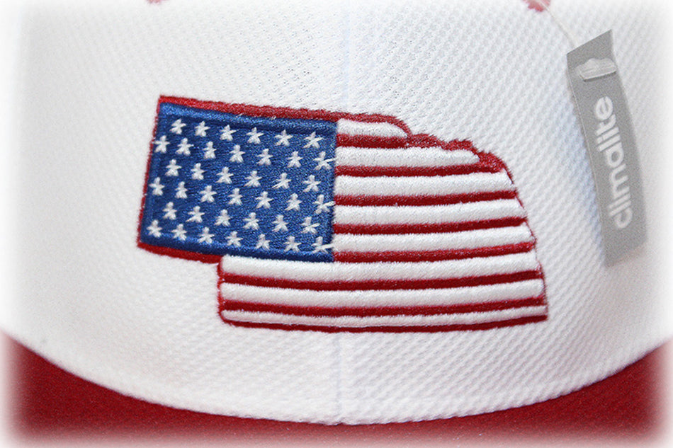 Adidas Nebraska State N Flag Flat Brim