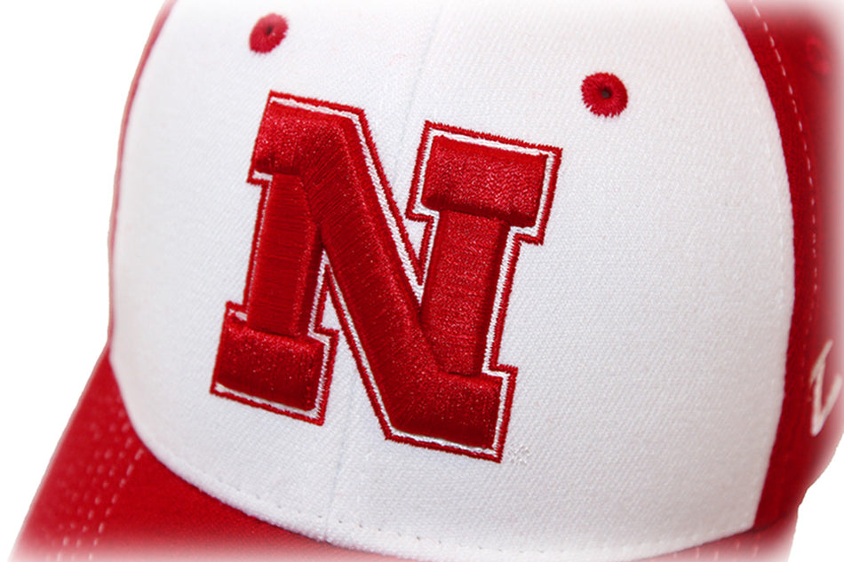 Husker Red N White Panel Bleacher Cap