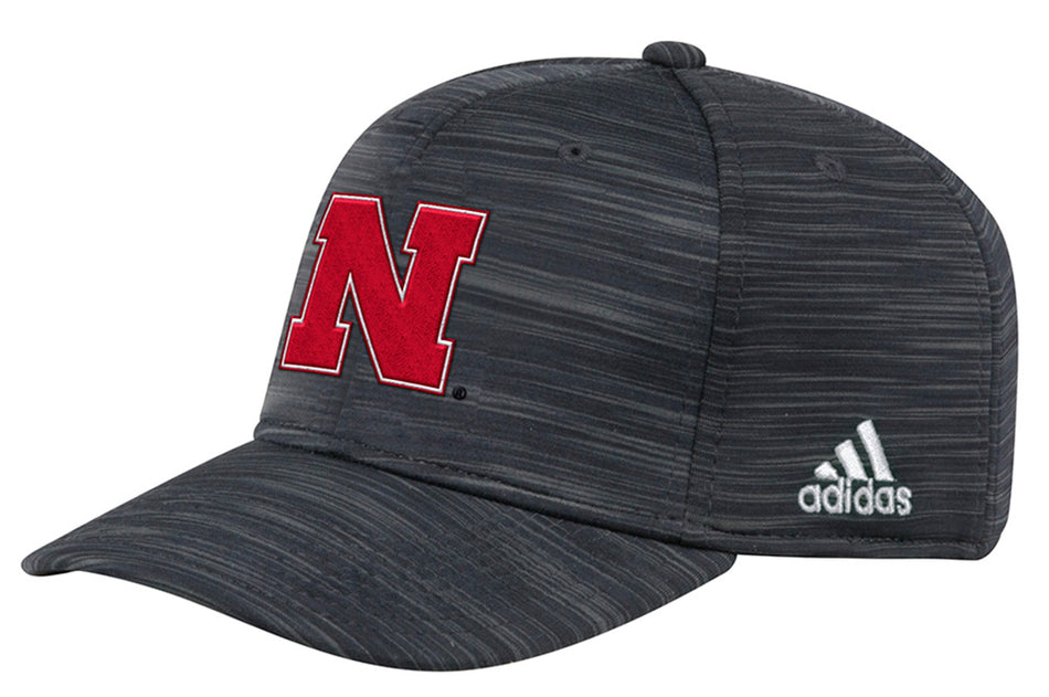 Adidas Nebraska Heathered Spandex Flex Cap