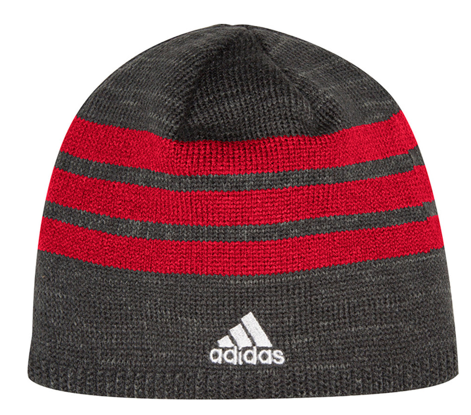 Adidas Nebraska Heathered 3 Stripe Beanie