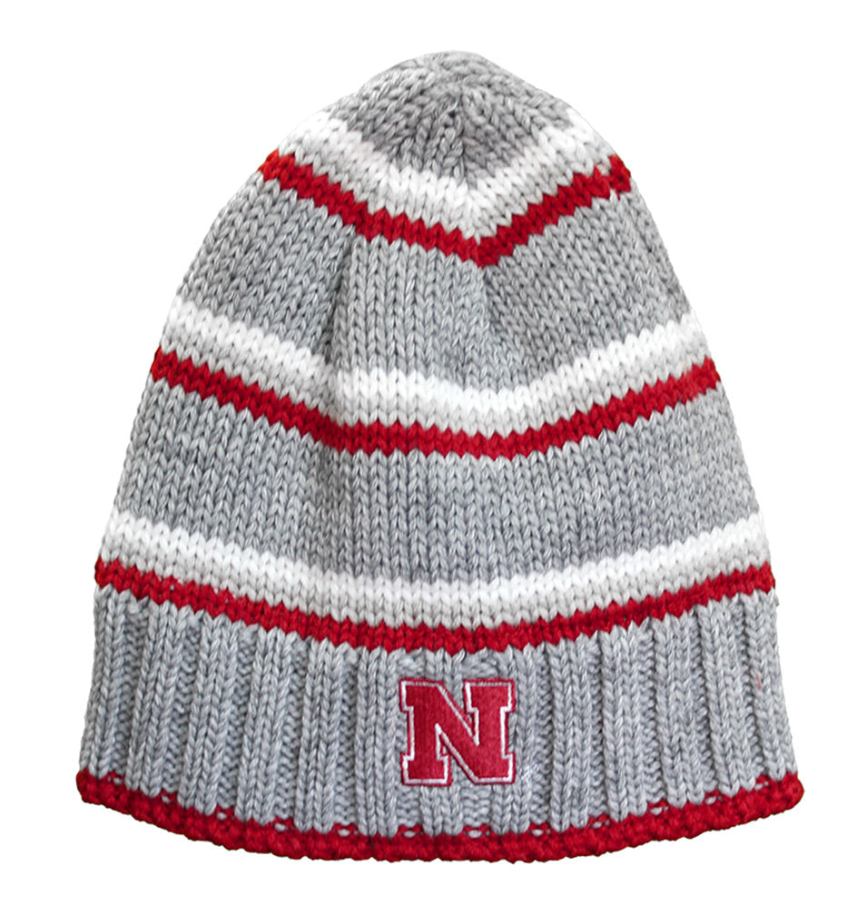 Adidas Nebraska Bell Knit Striped Beanie