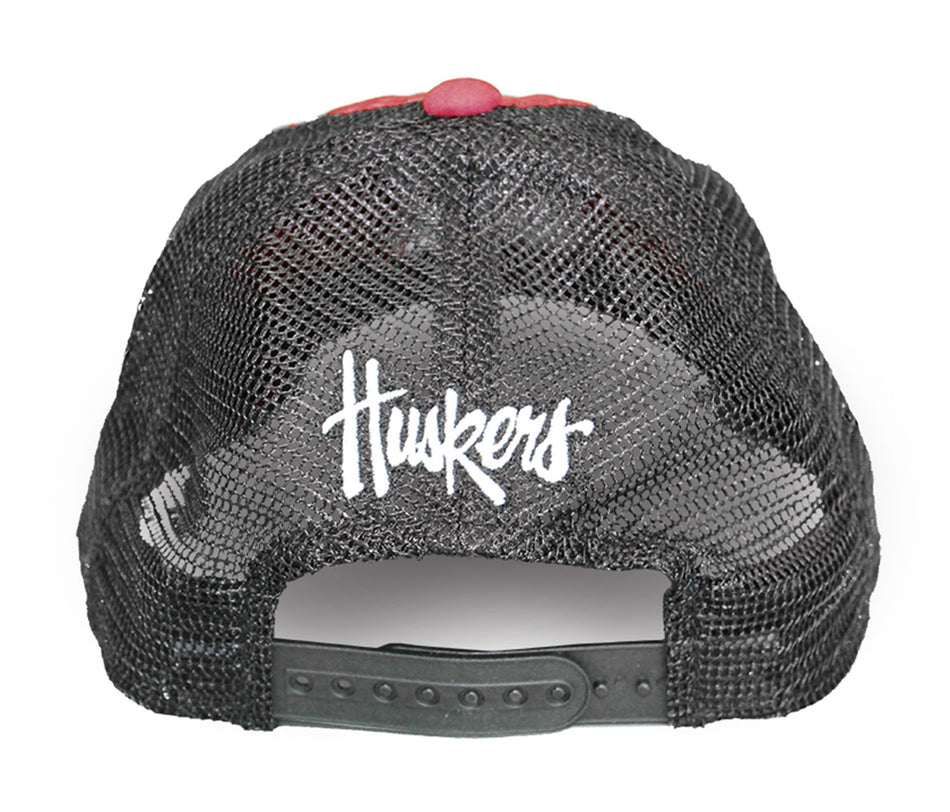 Adidas Black Red Adj Slouch Meshback Trucker Hat