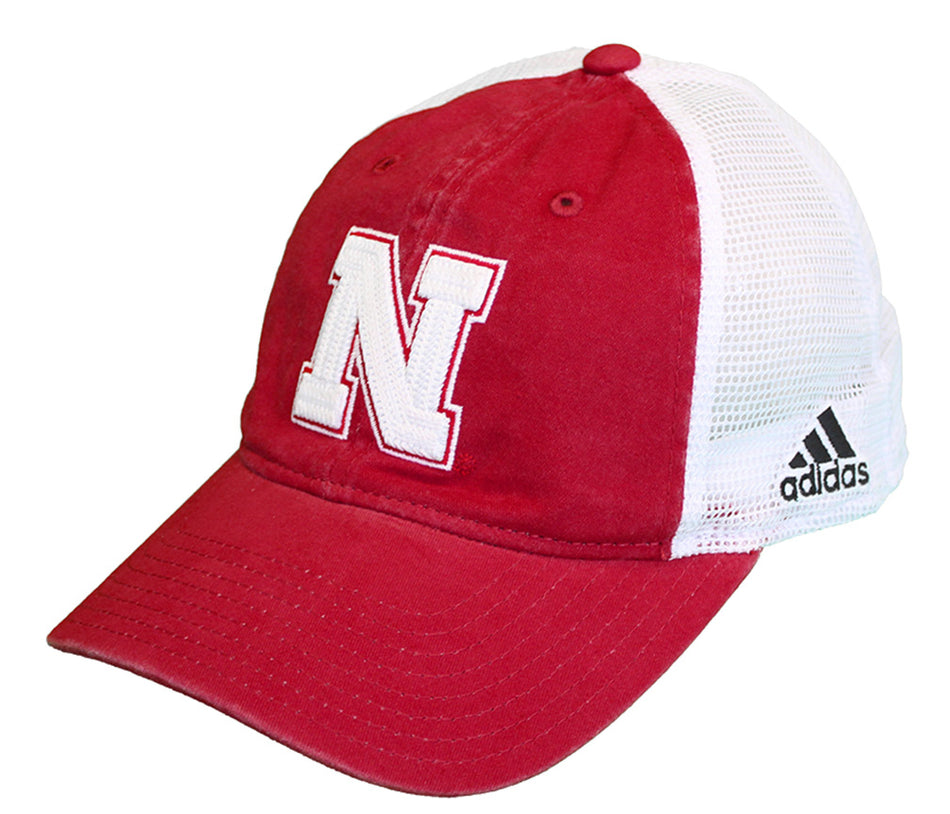 Adidas N Huskers Slouch Meshback Trucker - Red