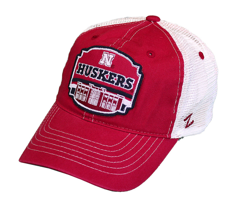 Huskers Memorial Stadium Patch Hat