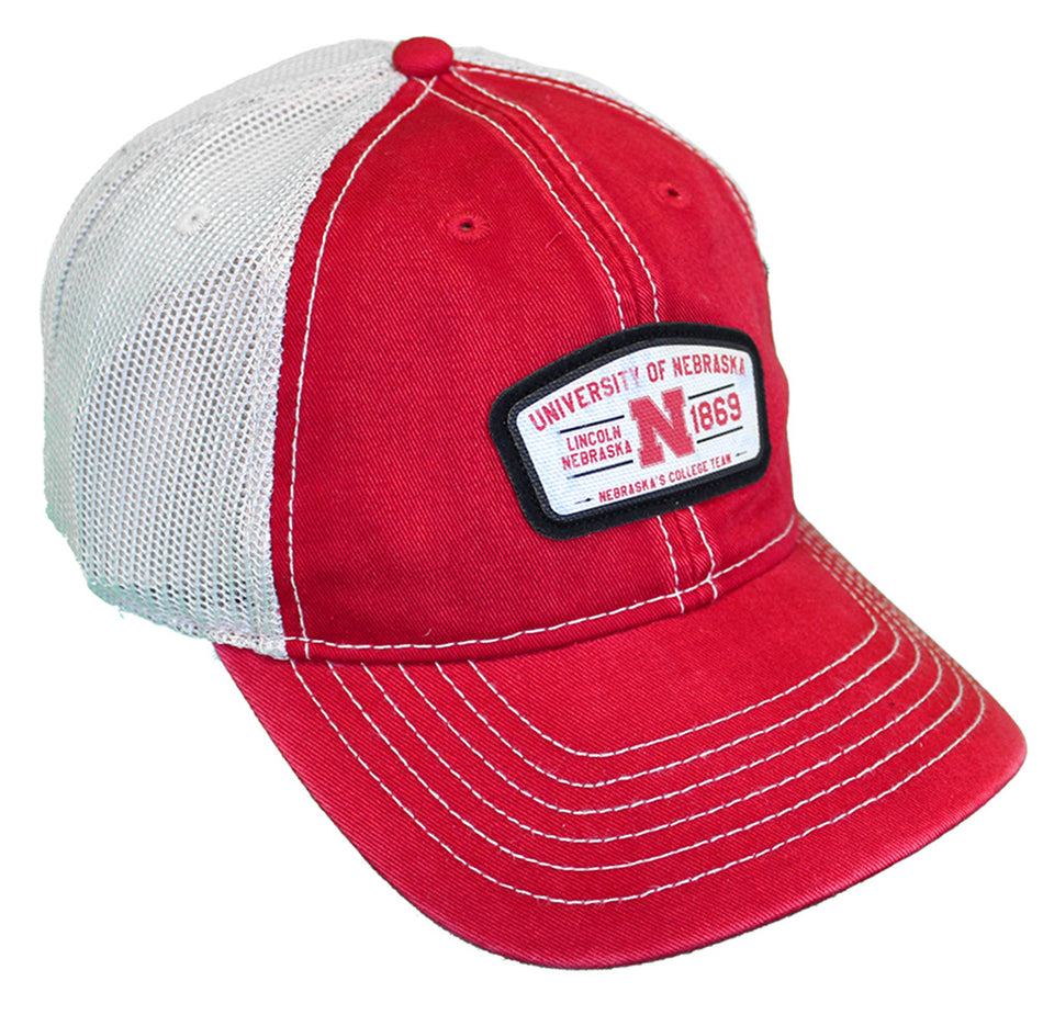 Tea Stained Nebraska Patch Trucker