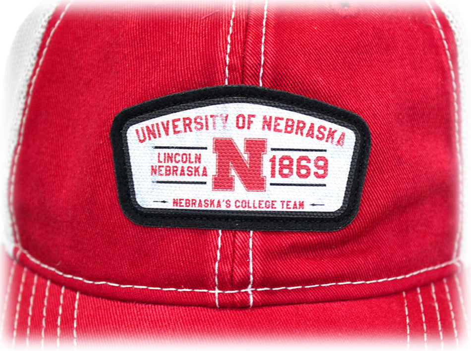 Tea Stained Nebraska Patch Trucker