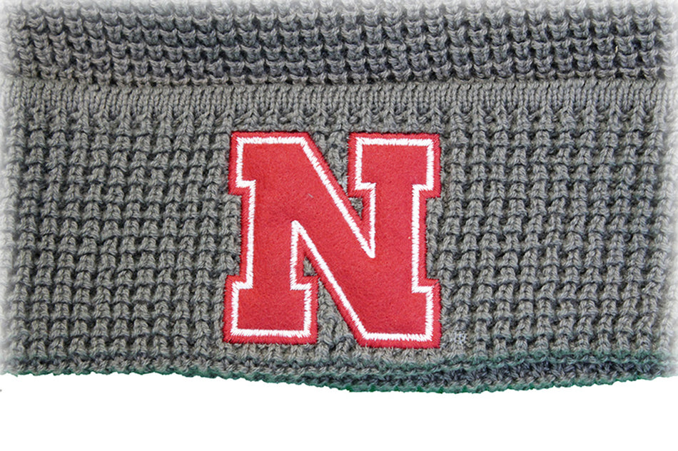 Nebraska N Waffle Cuff Knit - Charcoal
