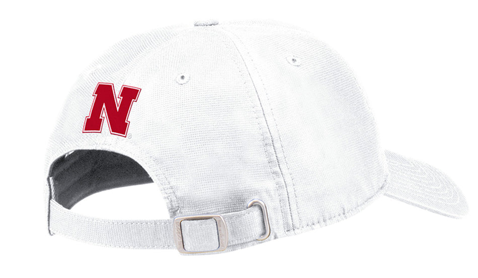 Adidas Official 2019 Sideline Coaches Huskers Slouch Cap - White