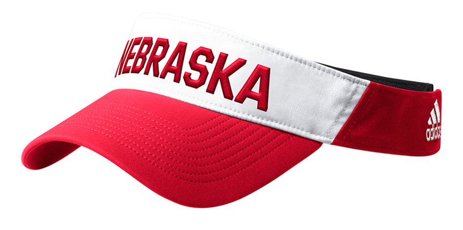 Adidas Nebraska Boss Visor - Red N White