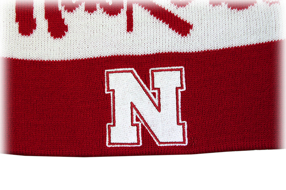 Adidas Line Up Huskers Beanie - Red N White