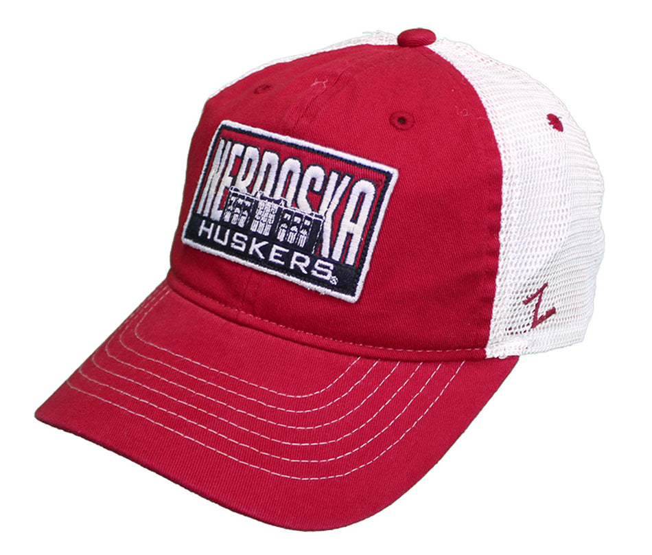 Huskers Memorial Stadium Patch Lid