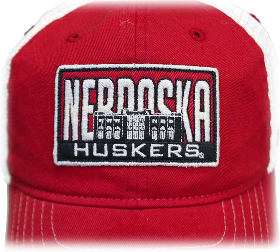 Huskers Memorial Stadium Patch Lid