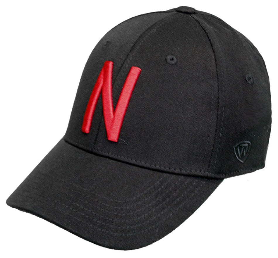 Memory Fit Skinny N Huskers Hat - Black