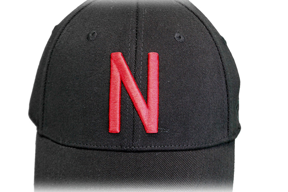 Memory Fit Skinny N Huskers Hat - Black