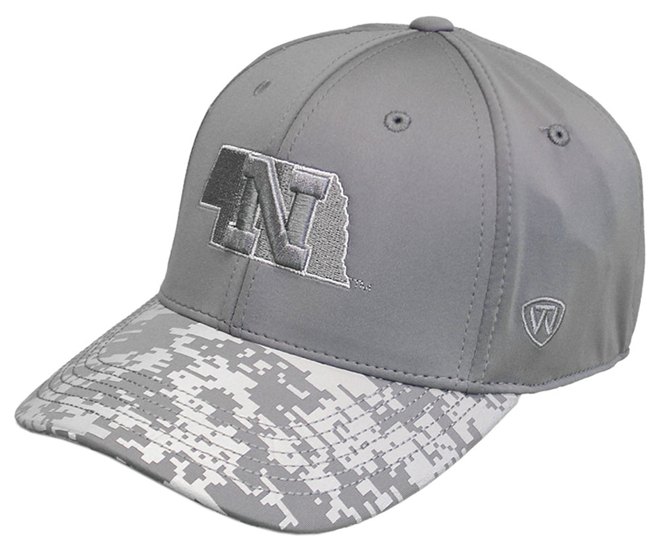 Memory Fit Skinny N Huskers Hat - Grey