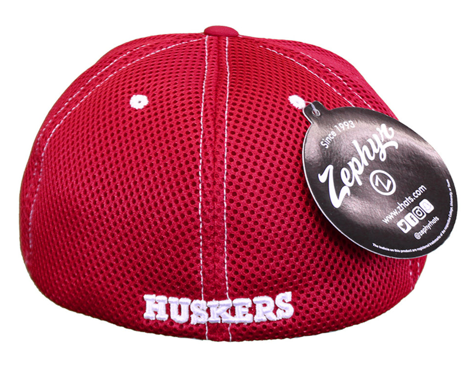 Nebraska N Poly Fitted Cap