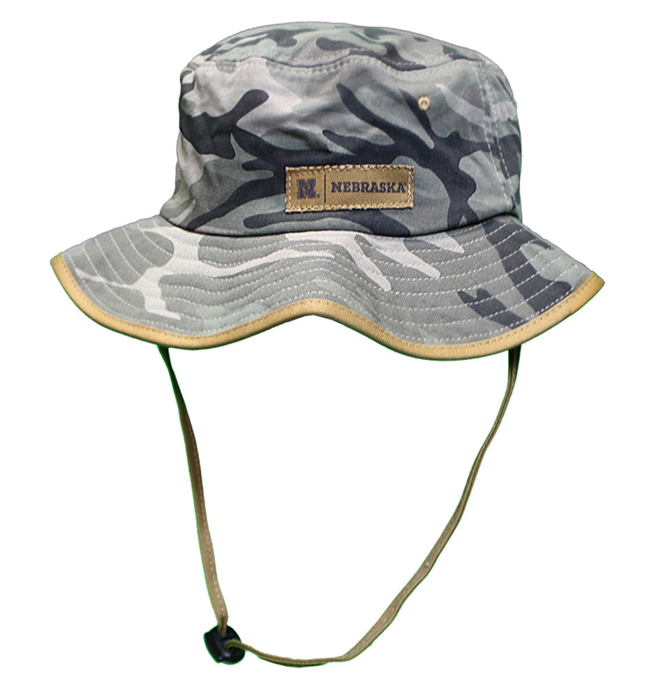 Nebraska Camo Machete Bucket Hat