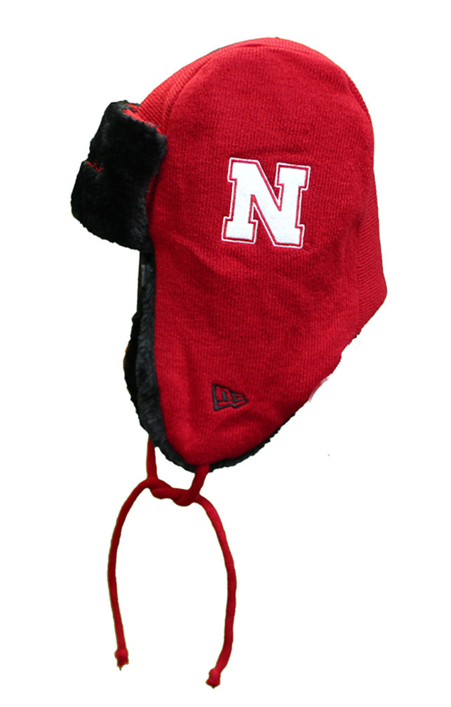 N Huskers Helmet Head Trapper Knit Hat