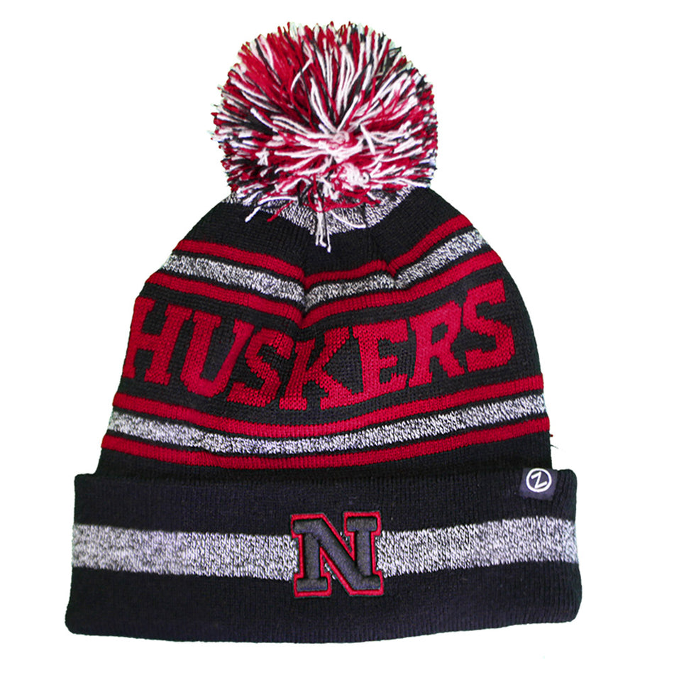 Nebraska Jetty Cuffed Pom Knit