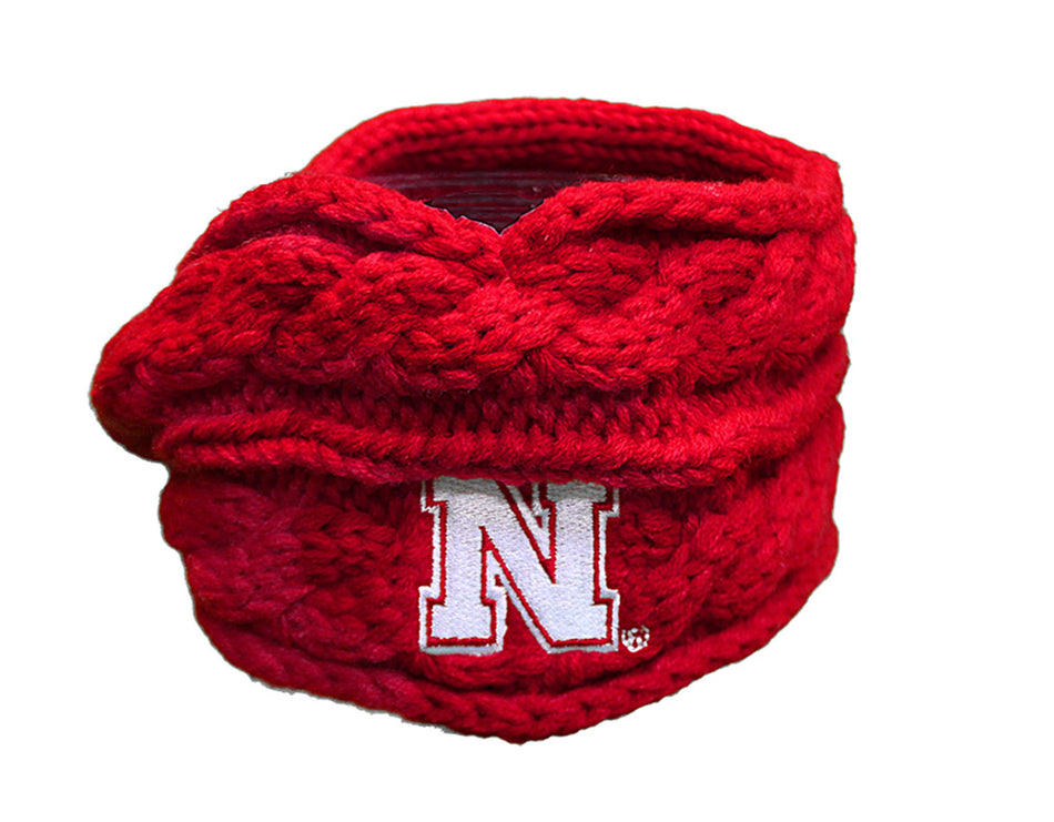 Nebraska Cable Knit Headband