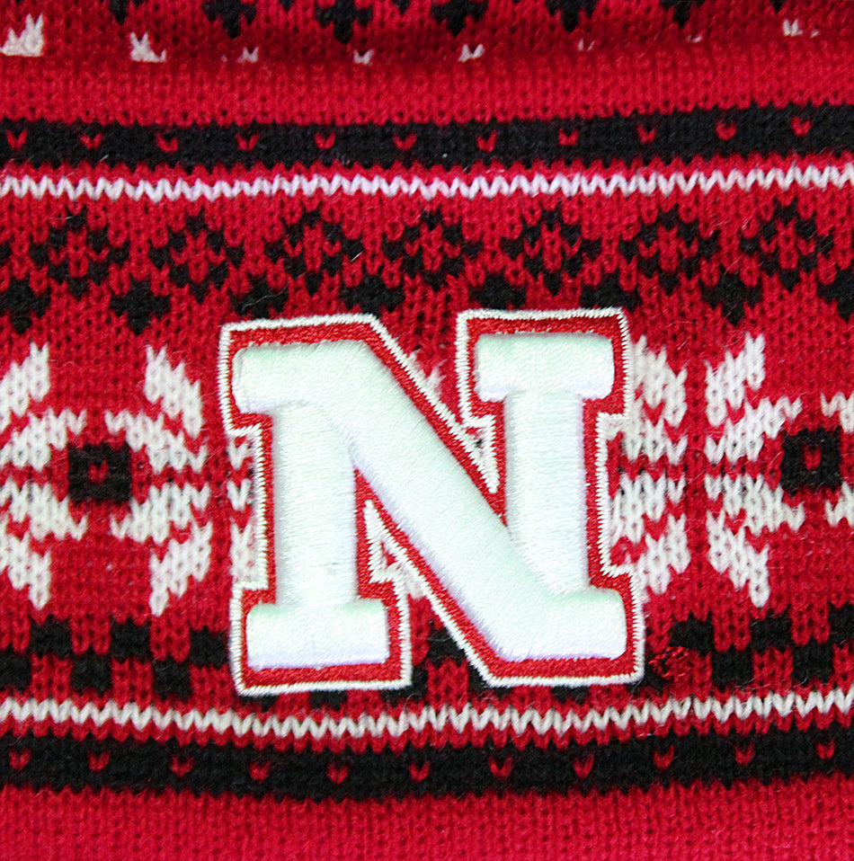 Nebraska Blitzen Snowflake Knit Pom