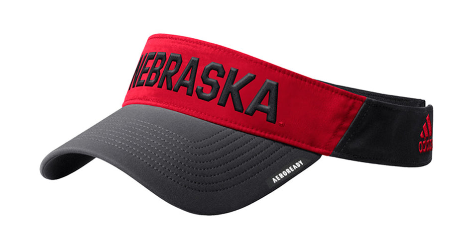 Adidas Black N Red Sideline Visor