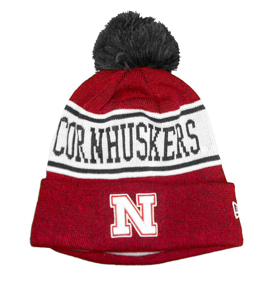 Cornhuskers Knit Cuffed New Era Pom