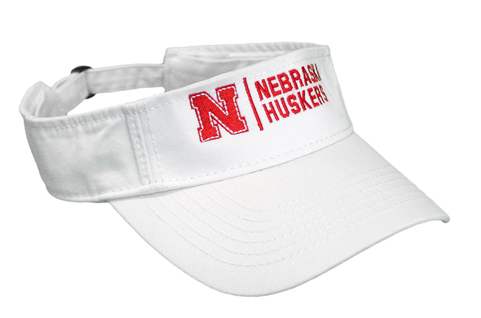 Nebraska Huskers Tennis Visor - White