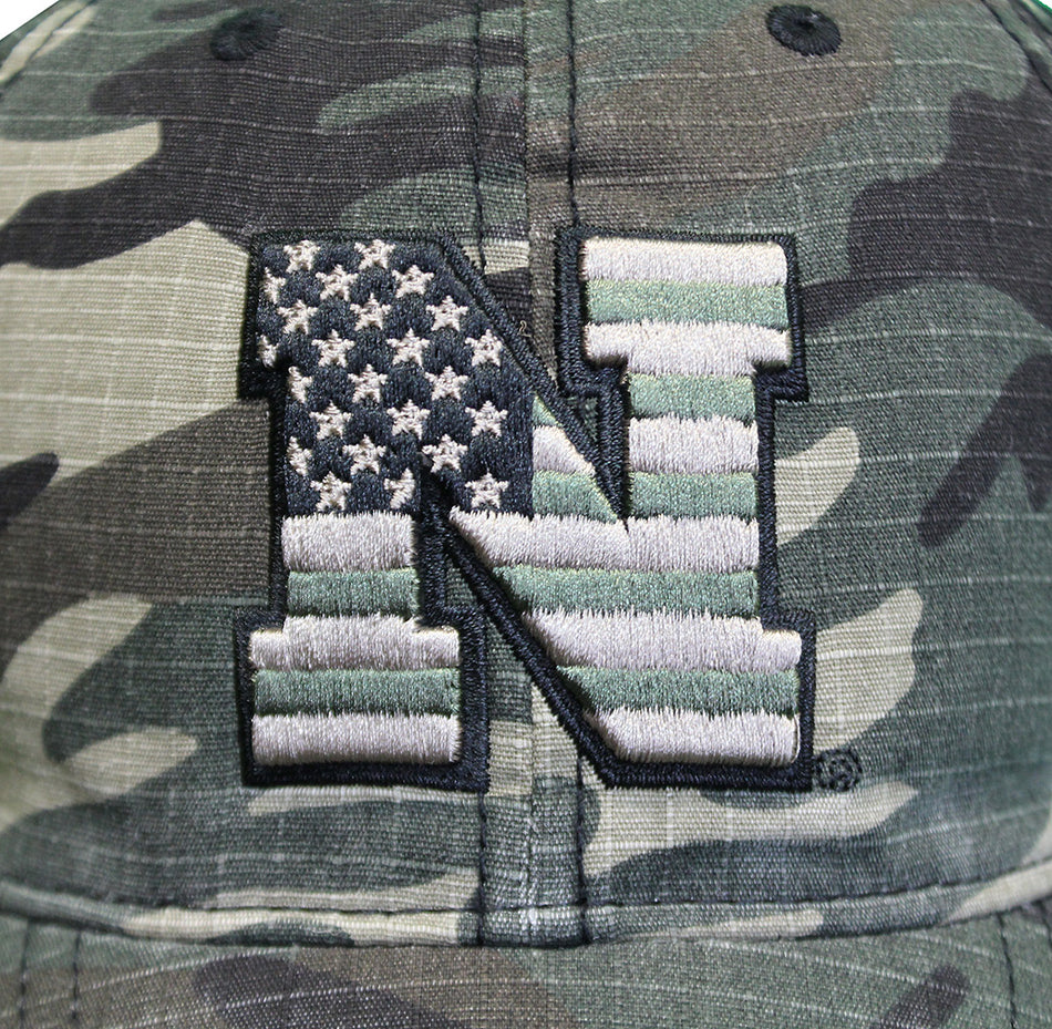 Nebraska Flag Camo Cap